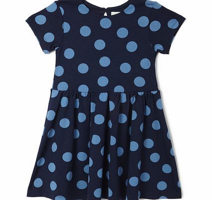 Bhs Girls Blue Spot Ponte Dress, blue 9268641483