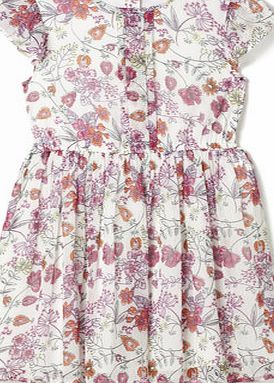 Bhs Girls Botanical Chiffon Dress, multi 1078579530