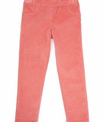 Girls Bright Pink Cord Jeggings, bright pink