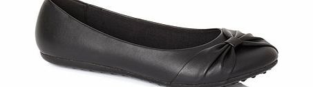Bhs Girls Carly Coated Leather Bow Bobbled Shoes,