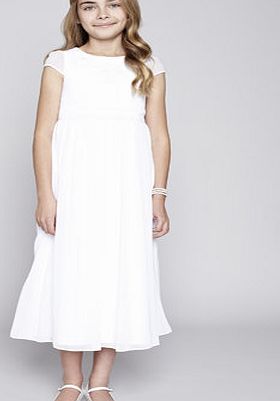 Bhs Girls Chiffon Sequin Communion Dress, white