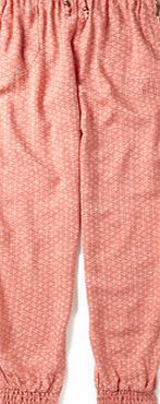 Bhs Girls Coral Woven Printed Trousers, coral