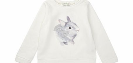 Bhs Girls Cream Photo Bunny Long Sleeve Sweatshirt,