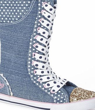 Bhs Girls Denim Trainer Boots, light stone 1199160456