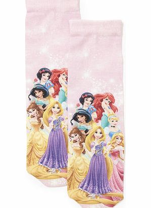 Bhs Girls Disney Princess Printed Socks, multi pink