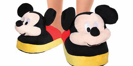 Bhs Girls Disney Red Mickey Stompeez Slippers, red