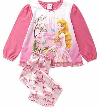 Girls Disney Sleeping Beauty Pyjamas, pink
