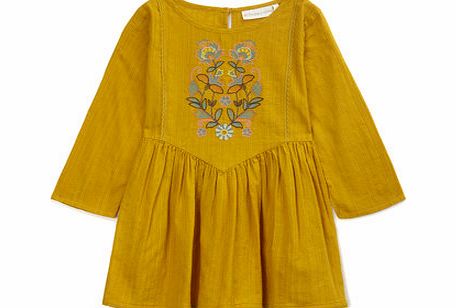 Bhs Girls Embellished Woven Top, deep yellow
