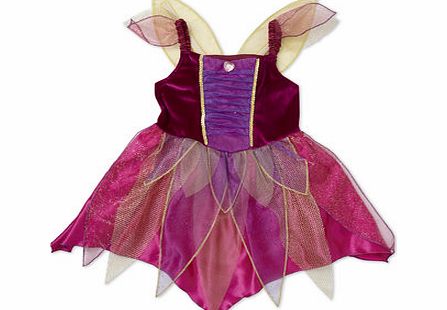 Girls Fairy Fancy Dress Outfit With Wings, plum