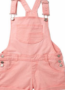 Bhs Girls Fluro Coral Dungarees, coral 1074023641