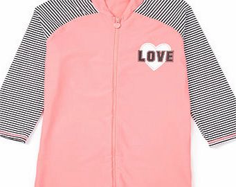 Bhs Girls Fluro Coral Sunsafe Jacket, coral 1076563814