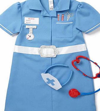Bhs Girls Girls Blue Nurse Fancy Dress, blue