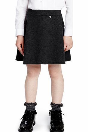 Girls Girls Charcoal Jersey School Skirt with