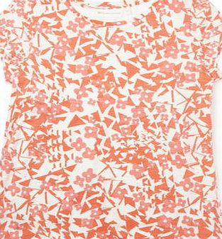 Bhs Girls Girls Coral Floral Open Back Top, coral