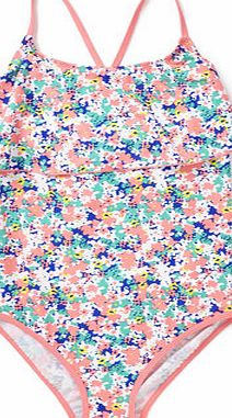 Bhs Girls Girls Floral Frill Swimsuit, brights