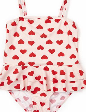 Bhs Girls Girls Pink Heart Swimsuit, pink 9268680528