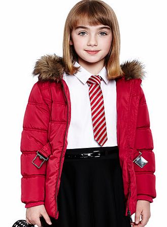 Girls Girls Raspberry Back To School Short Coat,