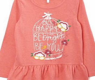 Bhs Girls Happy Graphic Top, pink 9266960528