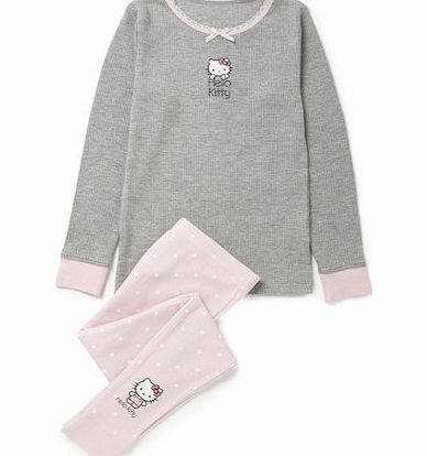 Bhs Girls Hello Kitty Pink Thermal Set, pink