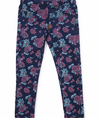 Bhs Girls Indigo Floral Print Jeggings, indigo