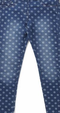Bhs Girls Indigo Spotted Jeggings, indigo 9268820205