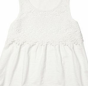 Bhs Girls Ivory Flower Cami Top, ivory 1070100904