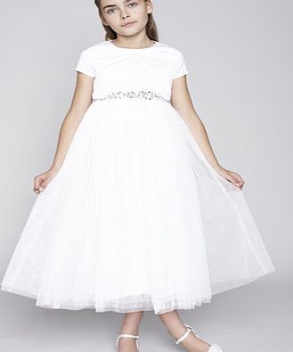 Bhs Girls Jewel Communion Dress, white 6505230306