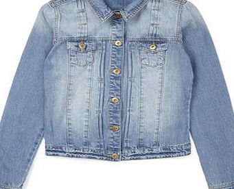 Bhs Girls Mid Stonewash Denim Jacket, mid stonewash