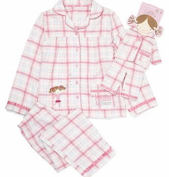 Girls Millie Pyjamas with Mini Doll Set, pink