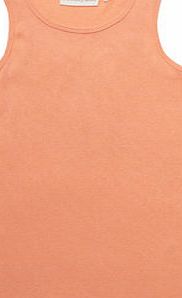 Bhs Girls Orange Ribbed Vest, orange 1070234796