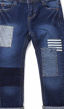 Bhs Girls Patchwork Jeans, indigo 9268570205