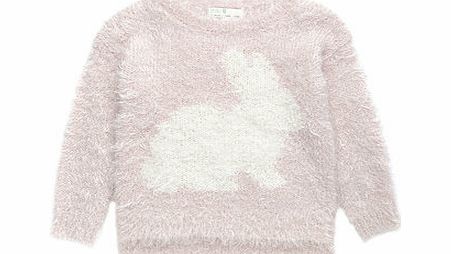 Bhs Girls Pink Fluffy Bunny Jumper, pink 9265990528