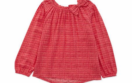 Bhs Girls Pink Geo Print Blouse, pink 9266950528