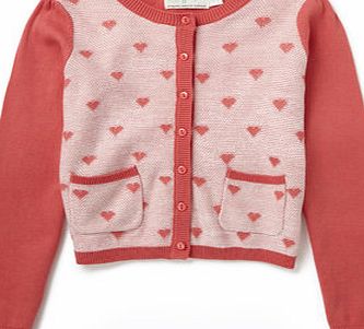 Bhs Girls Pink Heart Knit Cardigan, pink 9268480528
