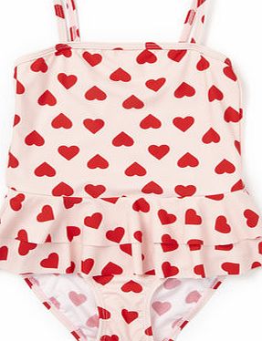 Bhs Girls Pink Heart Swimsuit, pink 9268680528