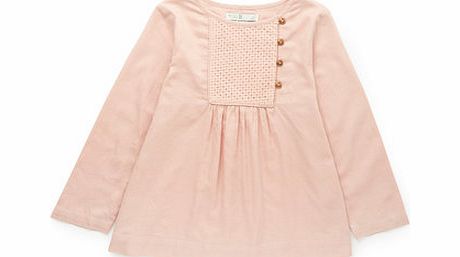 Bhs Girls Pink Pintuck Blouse, pink 9266380528