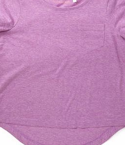 Bhs Girls Purple Dip Back T-Shirt, purple 1070040924