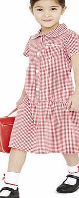 Bhs Girls Red 2 Pack Great Value Gingham Dress, red