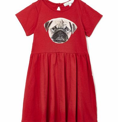 Bhs Girls Red Dog Dress, red 9272483874