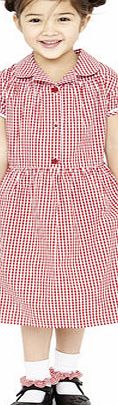 Bhs Girls Red Generous Fit Classic Gingham School
