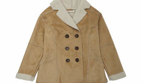 Bhs Girls Shearling Jacket, light brown 1065965638