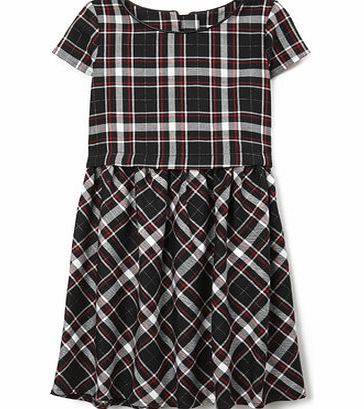 Bhs Girls Tartan Dress, black/white 1066762786