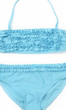 Bhs Girls Turquoise Frill Bandeau Bikini, Turquoise
