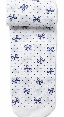 Girls White Bow & Spot Tight, white/multi