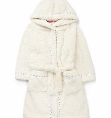 Bhs Girls White Design Dressing Gown, white 8881350306