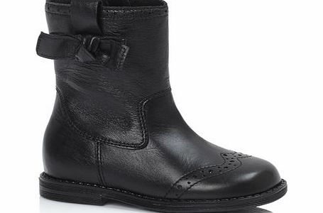 Bhs Girls Younger Girls Leather Ankle Boots, black