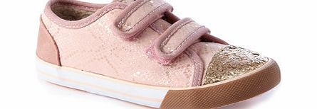 Bhs Girls Younger Girls Pink Snakeskin Trainers,