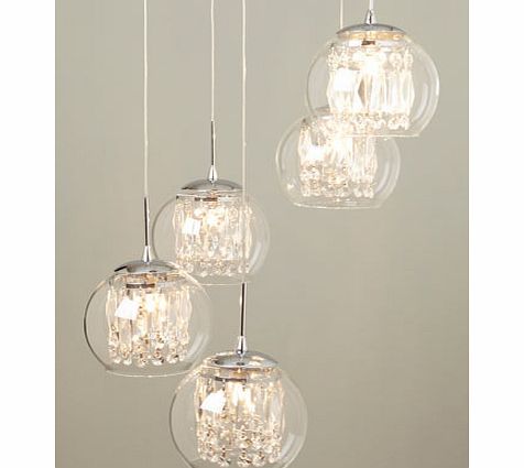 Glass  Crystal Spiral Pendant Chandelier,