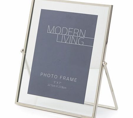 Bhs Glass easel photo frame 5`` x 7``, silver