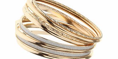 Bhs Glitter and Gold Bangle Set, gold 12179556982